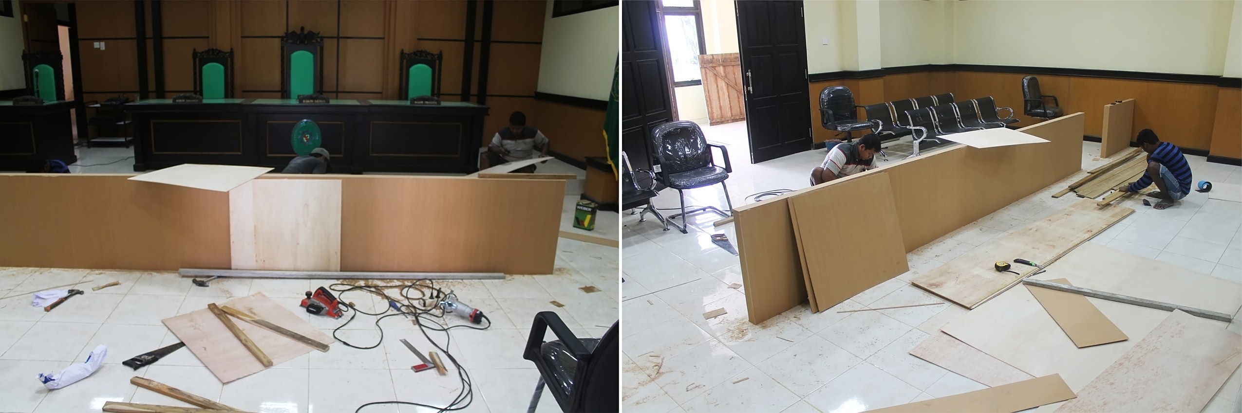 Sekat Ruang Sidang Utama Pengadilan Agama Soe